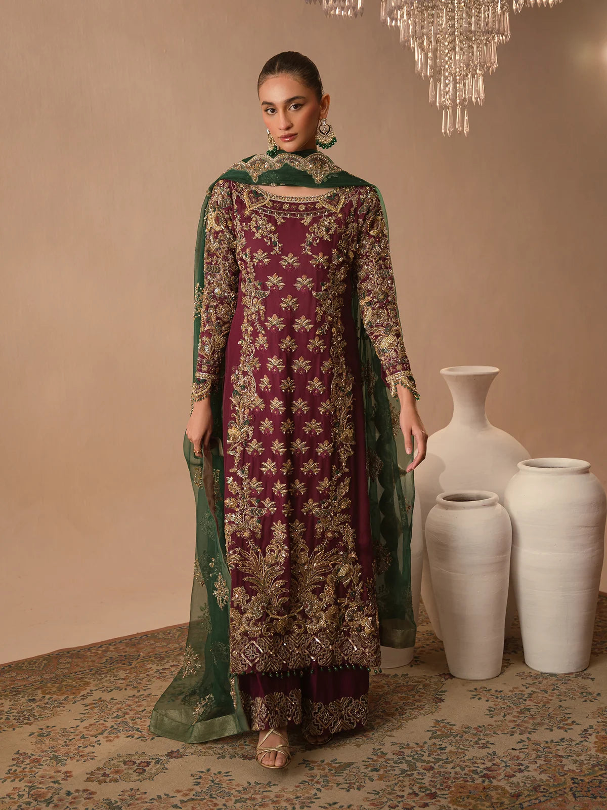 ABEERA USMAN BURGUNDY DUSK